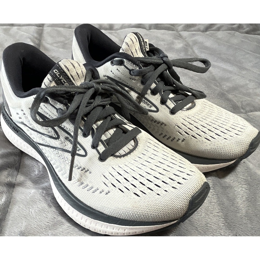 Brooks Glycerin 19 Women's Lace-Up Mesh Low Top Narrow Gray/Black/White Size 6.5